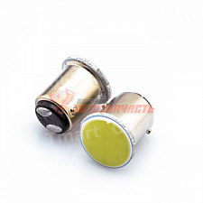 Лампа светодиодная 12V P21/5W (белая, смещение по высоте) 1157-COB "смайлик"