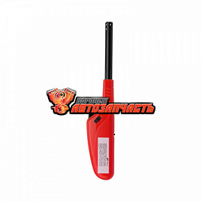 Бытовая газовая пьезозажигалка с классическим пламенем многоразовая (1 шт.) красная  СК-306  СОКОЛ