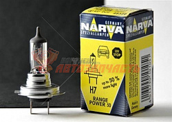 Лампа галогенная H7 12V 55W +50% NARVA RANGE POWER 