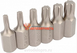 Набор звездочек АвтоDело TORX  6 шт. (30 мм блистер) биты