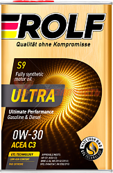 Масло моторное Rolf Ultra 0W30 C3 SP  4л. /(GTL + PAO)/