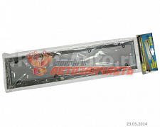 Рамка для номерн знака Dollex нержавеющ сталь с адаптером в сборе