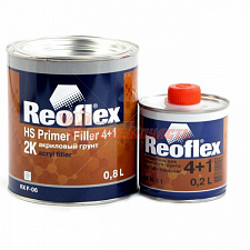 Грунт 4+1 черный HS акриловый с отвердителем REOFLEX (0,8л + 0,2л)