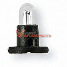 Лампа 12V W1,2W BAX10d ( с патроном T-1/4NW , панель приборов) черная BOCXOD