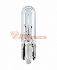 Лампа 12V W1,2W W2х4.6d (без цоколя, прозрачная,панель приборов) OSRAM