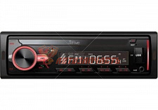 Автомагнитола Five F24R /1din/красная/Bluetooth/USB/AUX/SD/FM/4*50