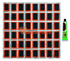 Набор для ремонта камер (заплатки 34x25мм 48шт., клей)