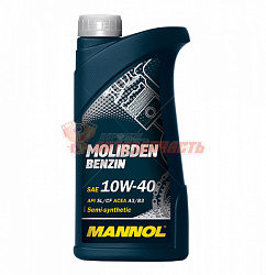 Масло моторное Mannol Molibden Benzin 10w40 1л полусинтетическое