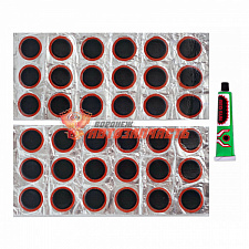 Набор для ремонта камер (заплатки d 28мм 36шт. круглые , клей)