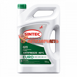 Антифриз Sintec EURO G11 (-40) (зеленый) 10л (NEW упаковка)