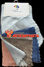 Салфетка замша 30х30 см /набор из 5 шт./  7Я