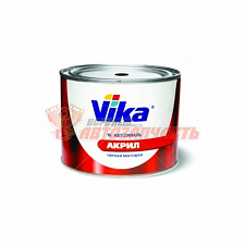 Краска черная матовая 1К акриловая автоэмаль АК-142 VIKA (0,4кг)