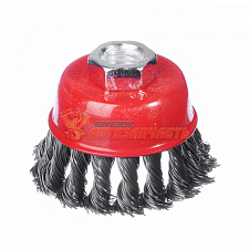 Щетка зачистная для УШМ торцевая D-65 мм М14*2 витая,чашка ЕРМАК