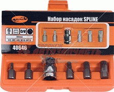 Набор звездочек АвтоDело SPLINE  6 шт. 12-ти гр. пластиковый кейс 
