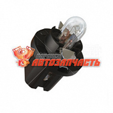 Лампа 12V W1,2W BAX10d ( с патроном, панель приборов) черная TESLA