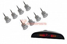 Парктроник Sho-me Y-2616N08 Silver / 8 датчиков цв.диспл.дуга/перех.кольца, 22 mm