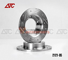 Диск переднего тормоза 2121 АТС (перфор. проточка) АТС-SPORT (в упак. 2 шт.)