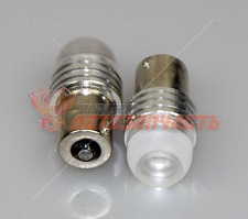 Лампа светодиодная 12V P21W (светят красным, 1 диод, линза, симметричная)   S25-1156-HP-12V R