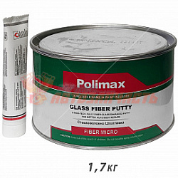Шпатлевка со стекловолокном Glas MICRO зеленая POLIMAX (1,7 кг)