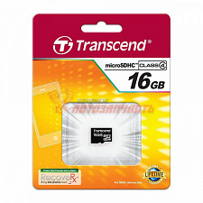 Карта памяти Transcend MicroSD 16Gb Class 10 (300x) без адаптера