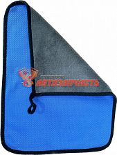 Салфетка из микрофибры 40х30 см 7Я с петлей, микрофибра/стекло, двуцветная